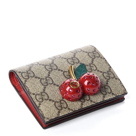 gucci signature card case wallet with cherries|gucci wallet cheap.